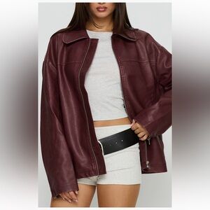 NWOT Princess Polly Napolean Faux Leather Jacket, sz 12